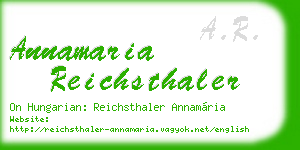 annamaria reichsthaler business card
